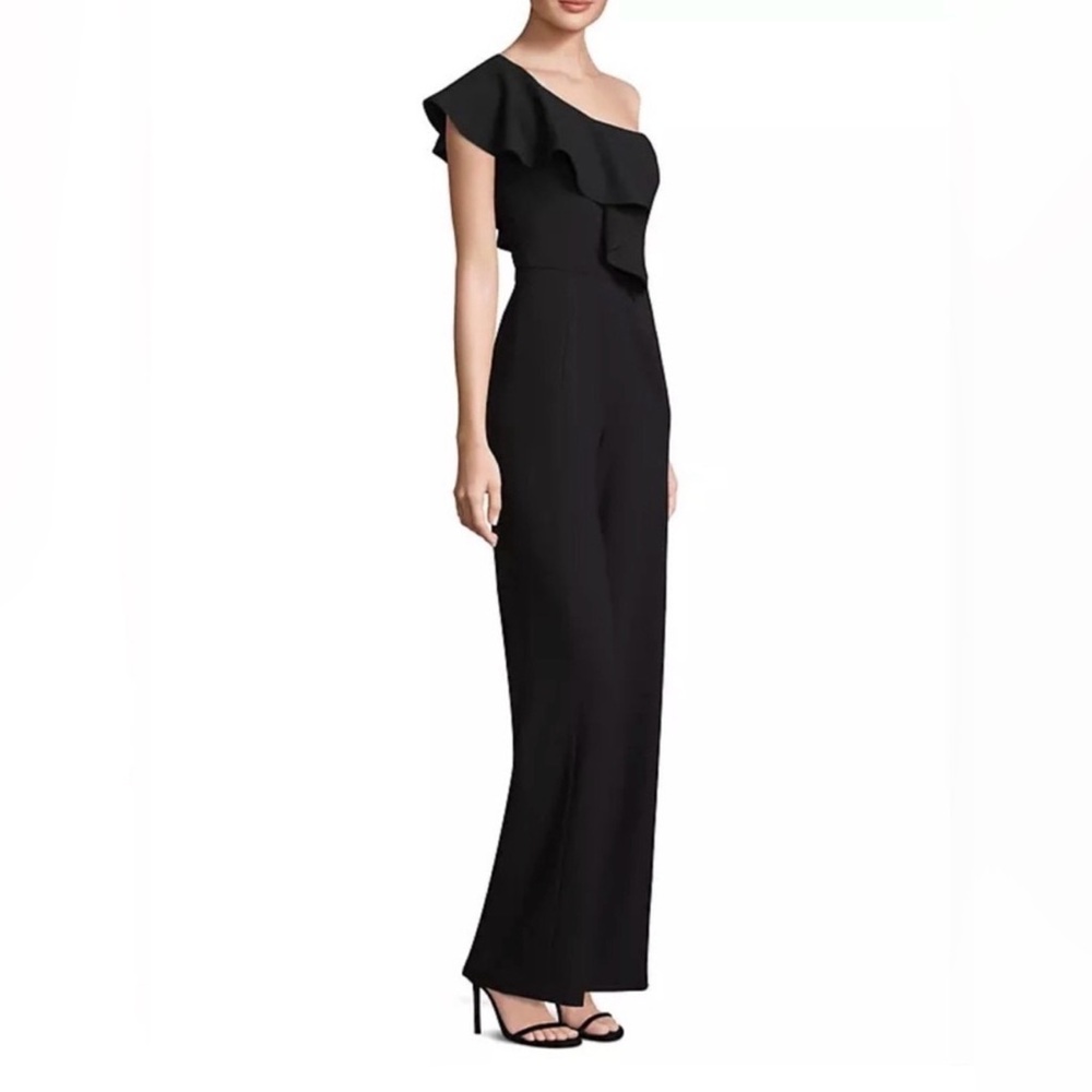 Black Halo NWT One-Shoulder Jumpsuit sz 6 - Picture 2 of 11